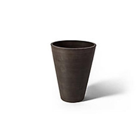 ALGREEN Algreen 16125 13 x 10 x 10 in. Valencia Round Planter Pot; Textured Brown 16125